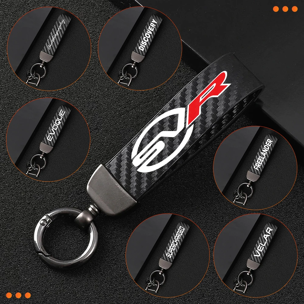 For Landrover Autobiography Defender Discovery Evoque Freelander SUPERCHARGED SVR Velar Car Keys Rope Strap Keyrings Accessories