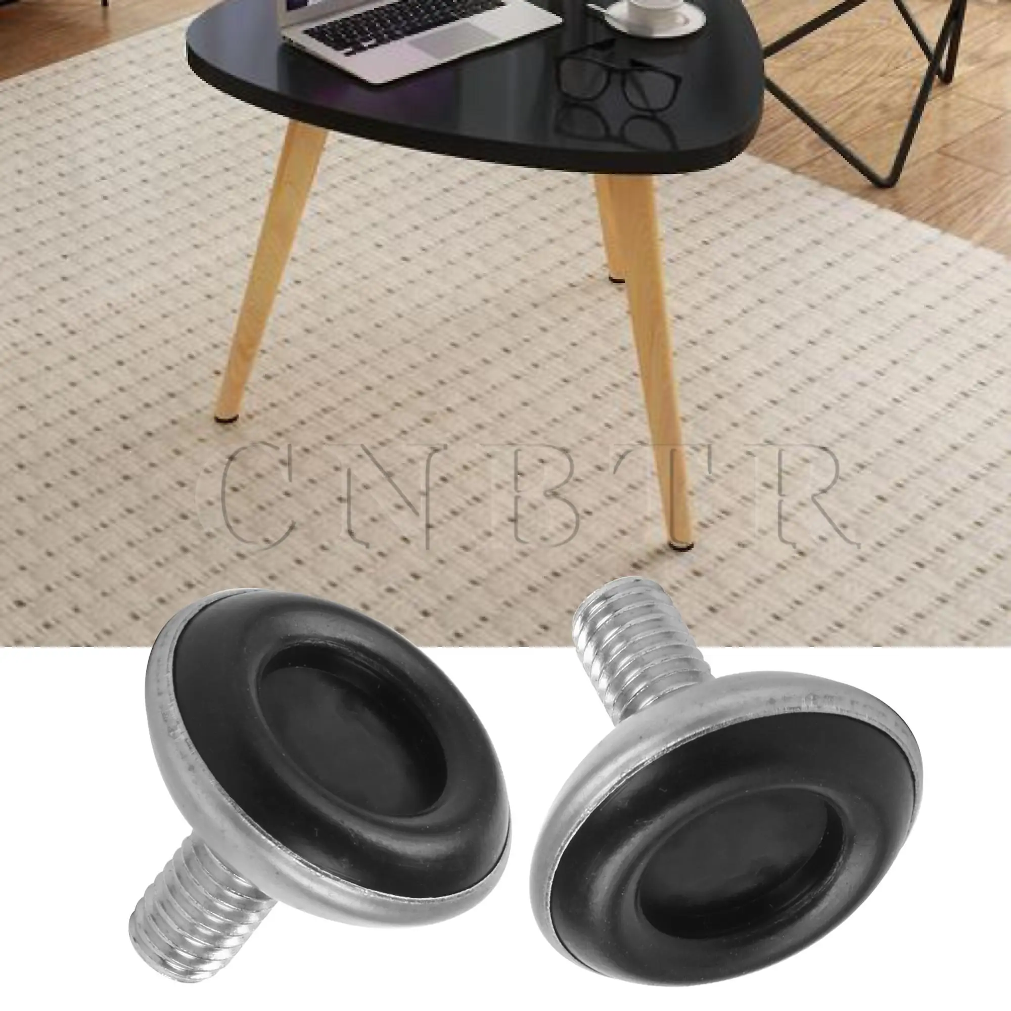 CNBTR 40 Pieces Adjustable Furniture Leveling Feet Cabinets Sofa Riser 8mm Thread