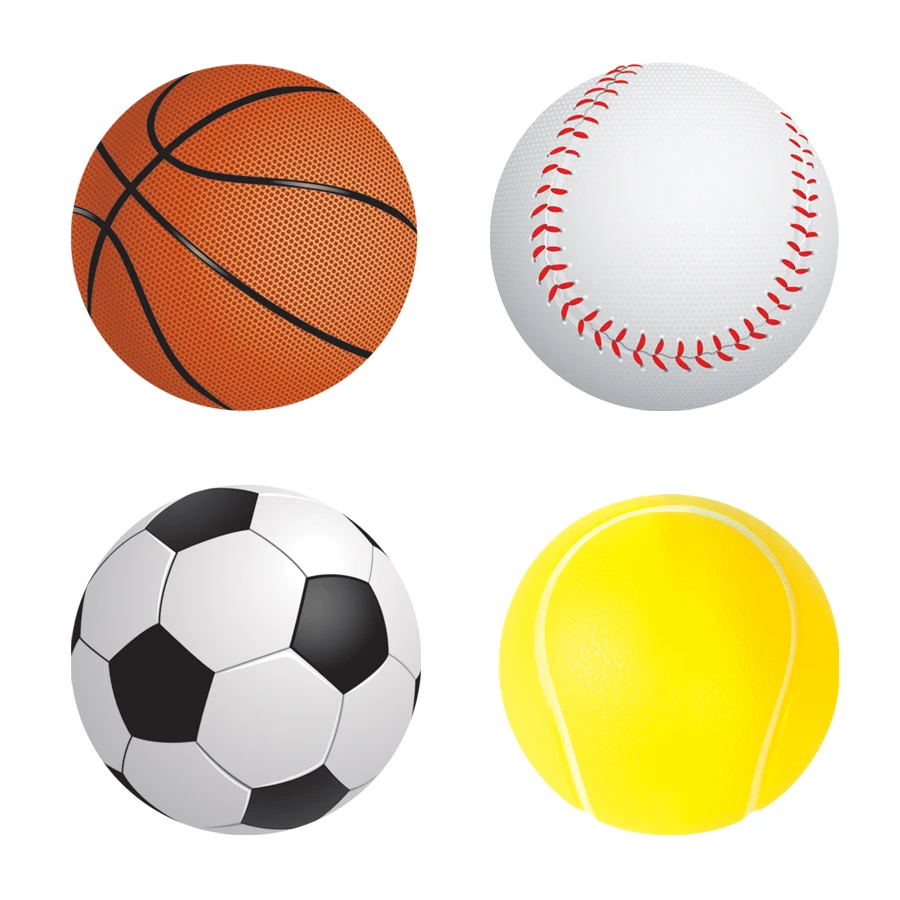 4Pcs Sponge Foam Ball Sports Toy Mini Soft Football Basketball Baseball Tennis Ball Suitable for Kid's Small Hands to Grab