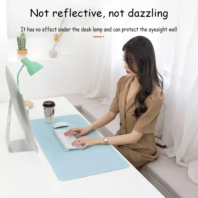 Large Size Office Desk Protector Mat PU Waterproof Mouse Pad Desktop Keyboard Desk Pad Gaming Mousepad PC Accessories
