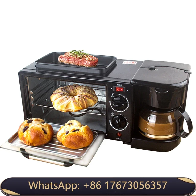 In Stock Silver Crest Household Multifunction 3 In 1 Breakfast Maker Machine Multi Three In One Breakfast Maker