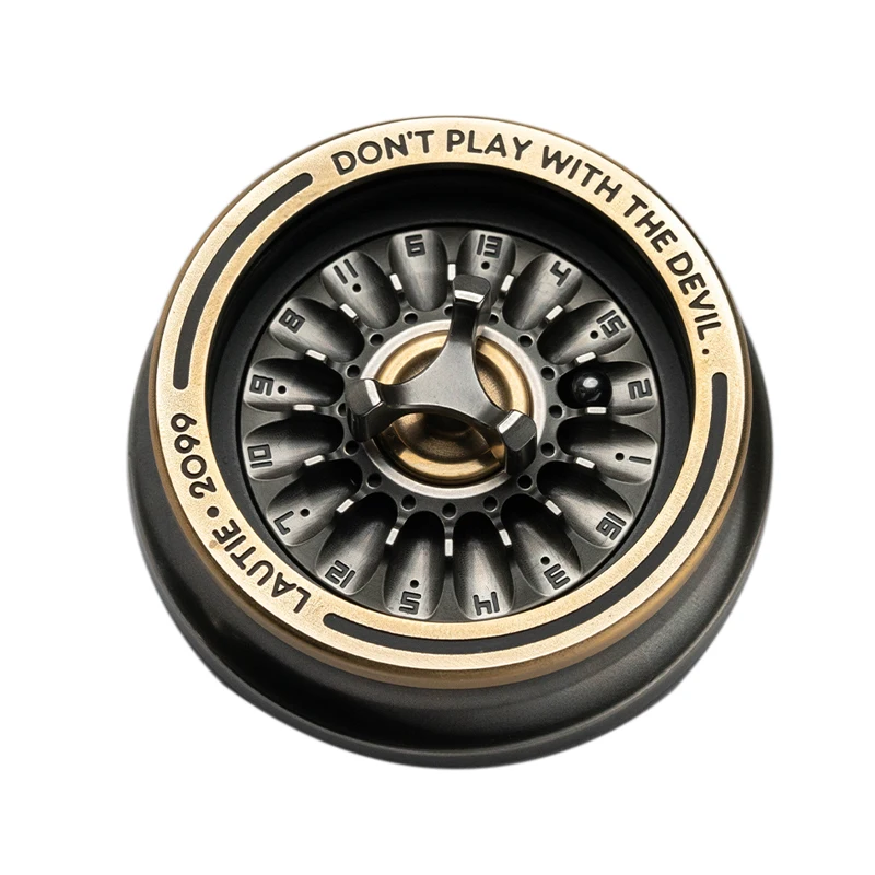 

1PC Arrogant Old Blacksmith EDC Small Toys Carnival Roulette Fingertip Gyroscope Stress Reliever Adults Black Technology