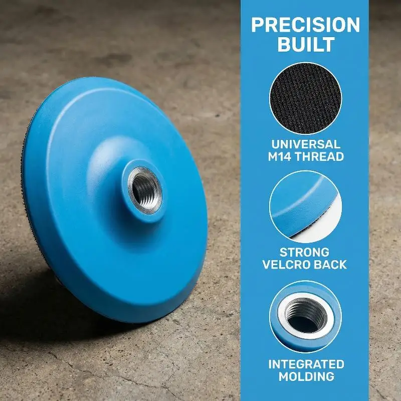 

3PCS Self-Adhesive Polishing Pad Set for Angle Grinders –M10/M14/M16 Thread,Durable Backing Pad for Sanding,Grinding&Polishing