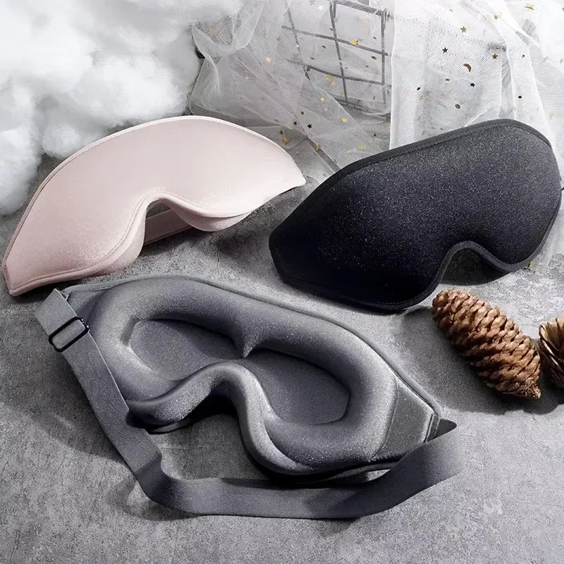 3D Sleep Mask Blindfold Sleeping Aid Eyepatch Eye Cover Sleep Patches Eyeshade Breathable Face Mask Eyemask Health Care for Rest 1