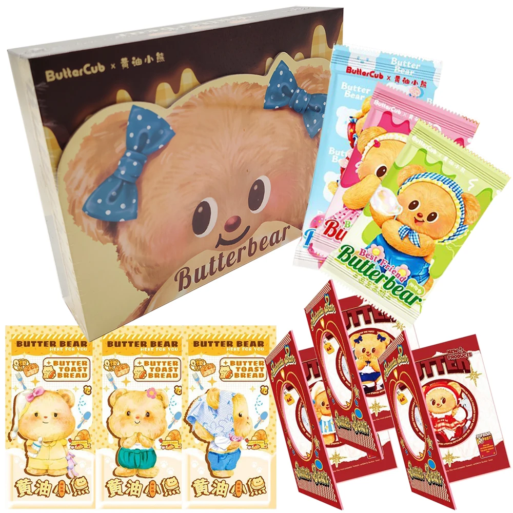 

Butter Bear Collection Card Toy Healing Cute Cartoon IP Exquisite Acrylic Material Ticket Stub Cards Children's Christmas Gifts