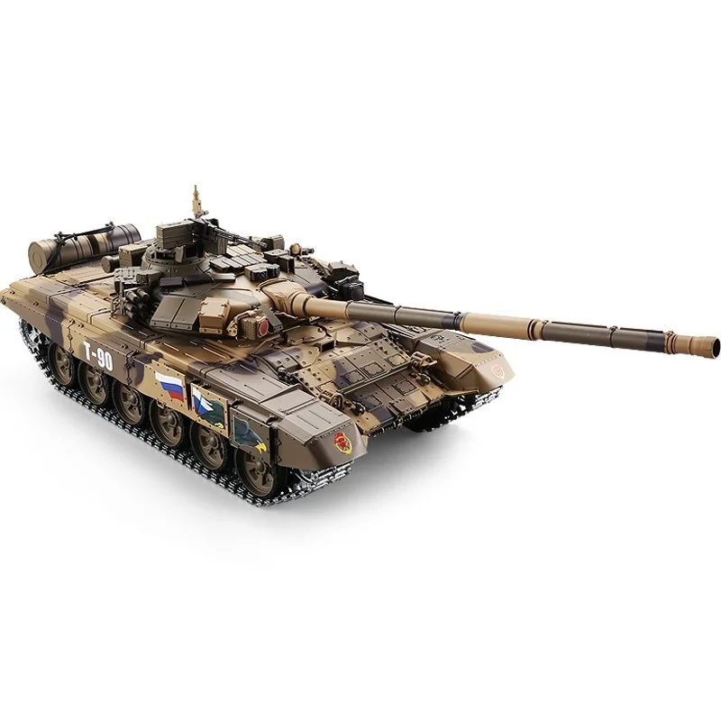 Henglong – réservoir télécommandé T90, jouet monté sur piste en métal, véhicule militaire tout-terrain, jouet pour enfants et collectionneurs de modèles