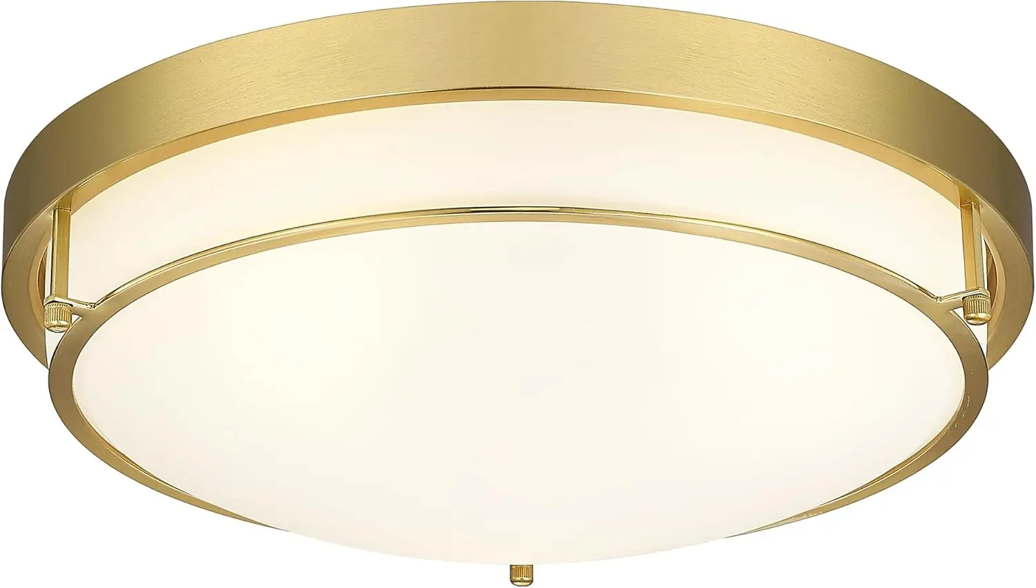 

16" Flush Mount Light Fixture, 3-Light Modern Ceiling Light with Polished Gold Finish for Hallway Kitchen Laundry Bedroom