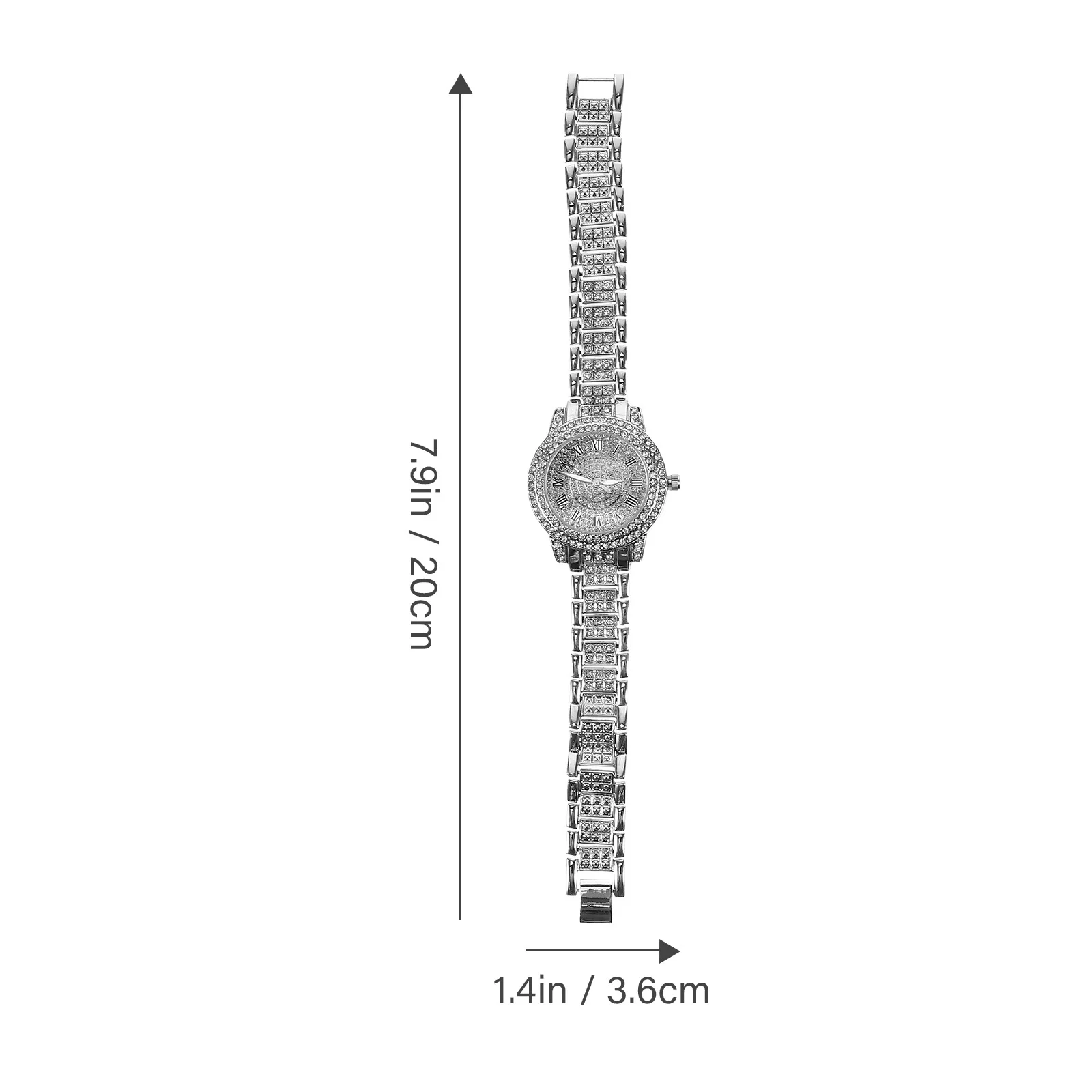 Homens diamante numeral romano relógio de pulso elegante pulseira de metal ajustável casual negócios masculino presente relógio masculino relógio de pulso