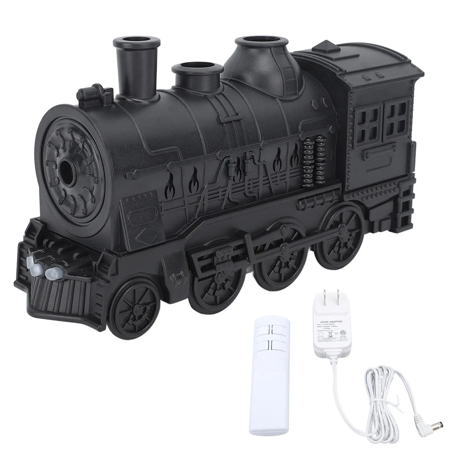 300ml Train-Shaped Essential Oil Diffuser 2 Lighting Modes Aromatherapy Cool Mist Humidifier with Remote for Bedroom & Office