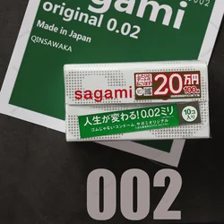 Qinsawaka select 10 pcs Made in Japan 0.02mm super thin like not wearing condom SAGAMI ORIGINAL NO Rubber Polyurethan  M sex men