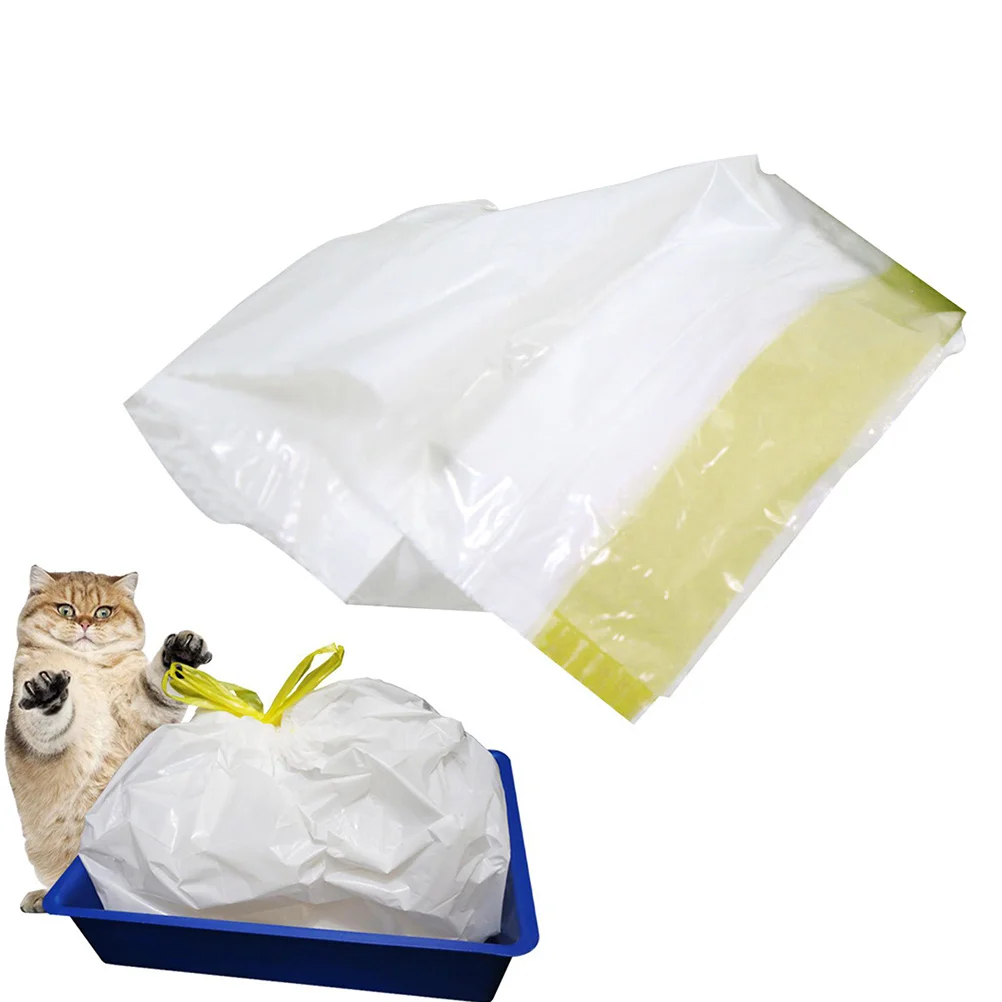 

7Pcs Cat Sandbag Thickened Portable Litter Pan with Handles Easy Carry Foldable for Outdoor Camping Travel Pet Hygiene Solution