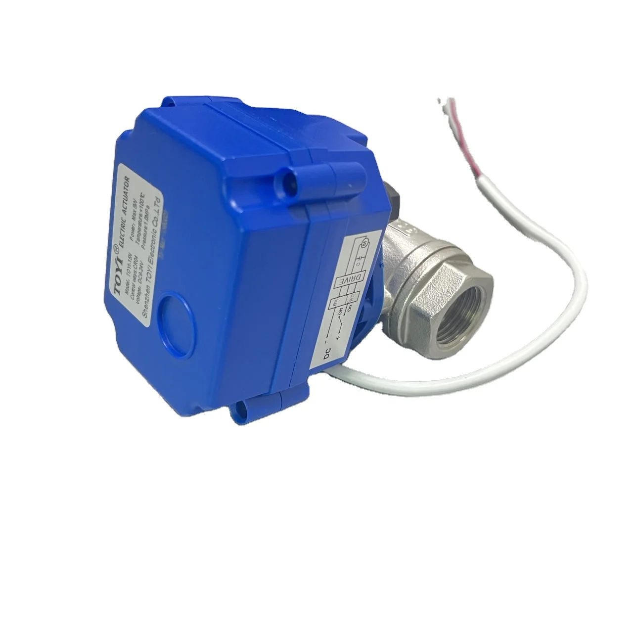 DC12V~24V Electric Actuator 2-Way Stainless Steel Ball Valve 3/8"1/2" Power off Return  Water Gas Oil for Electric Ball Valve