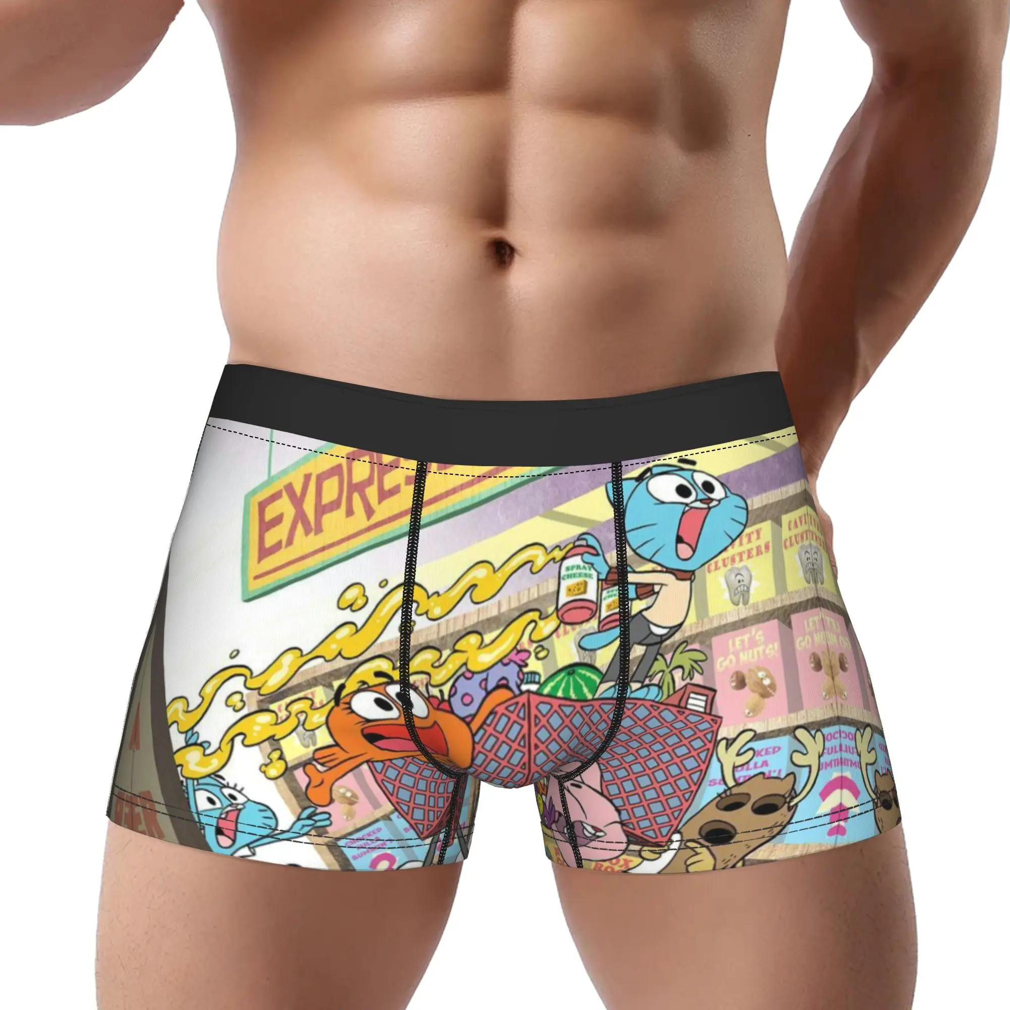 

Трусы-боксеры The Amazing World of Gumball, мужские трусы, удобные шорты-боксеры Gumball