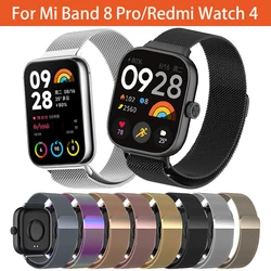 Milanese Loop Band do Redmi watch 4/Xiaomi Mi band 8 pro bransoletka wymiana opaski na nadgarstek metalowy pasek akcesoria