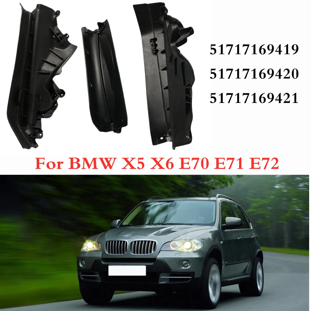 51717169419 51717169420 51717169421 Car Engine Upper Compartment Partition Panel Set For BMW X5 X6 E70 E71 E72 Heat Shield