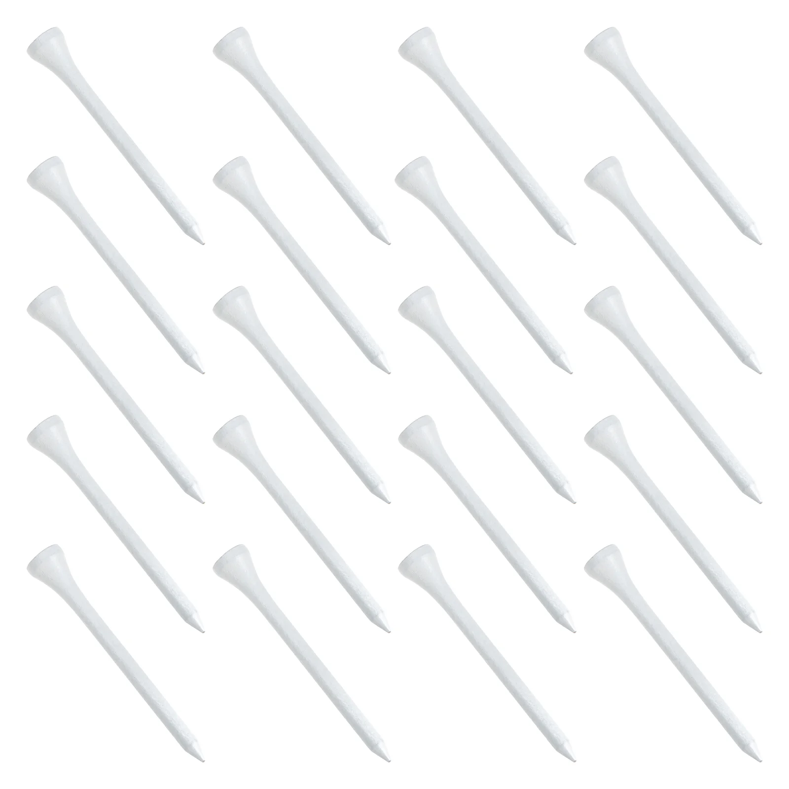 100 Pcs Driving Range Tees Golf Golfing Balls Holding Nail Holders White Wood Golfs Course