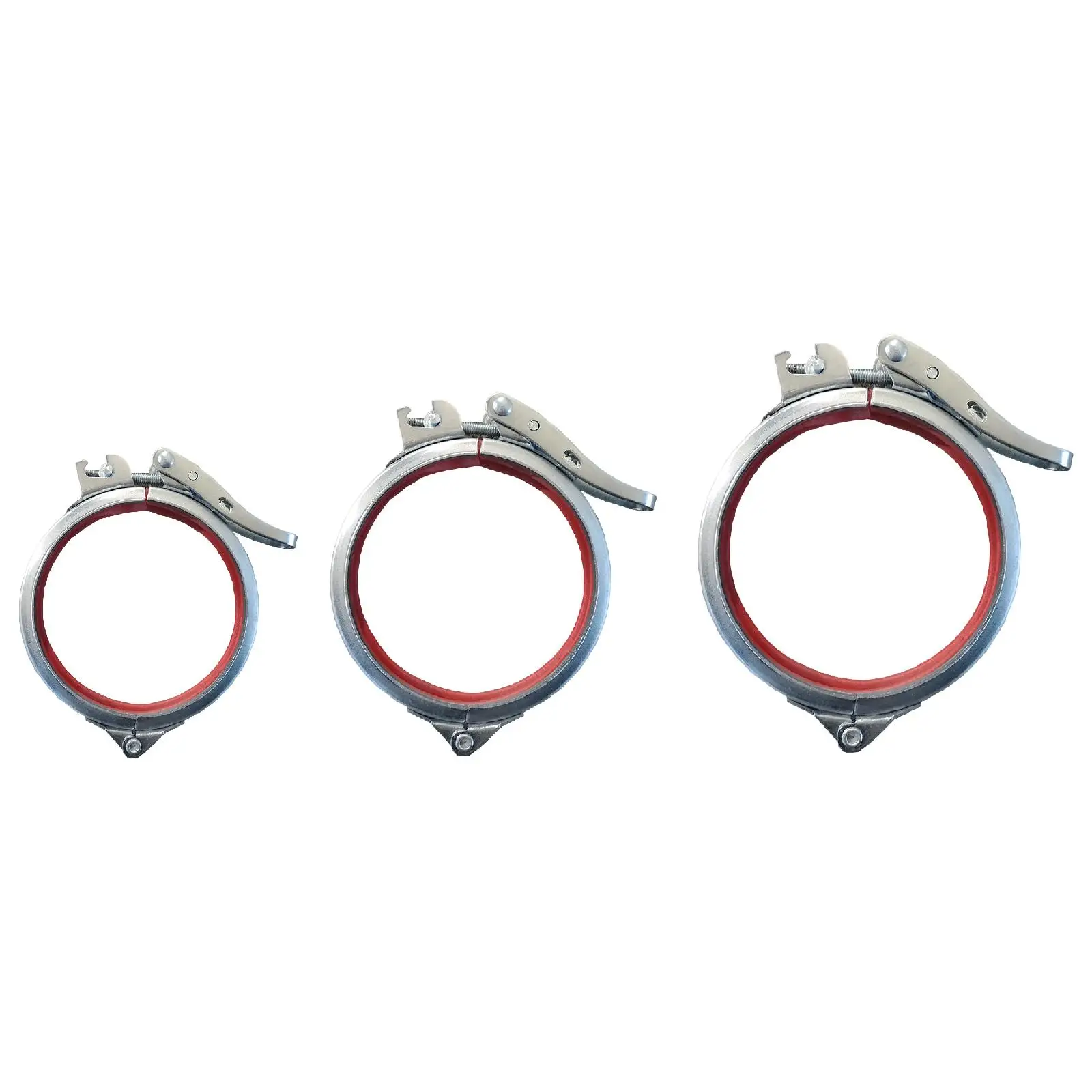 Adjustable Pipe Clamp Ventilation Pipe Clip Stainless Steel Parts Home Supplies Sturdy Easy to Install Hose Clip Duct Clamp