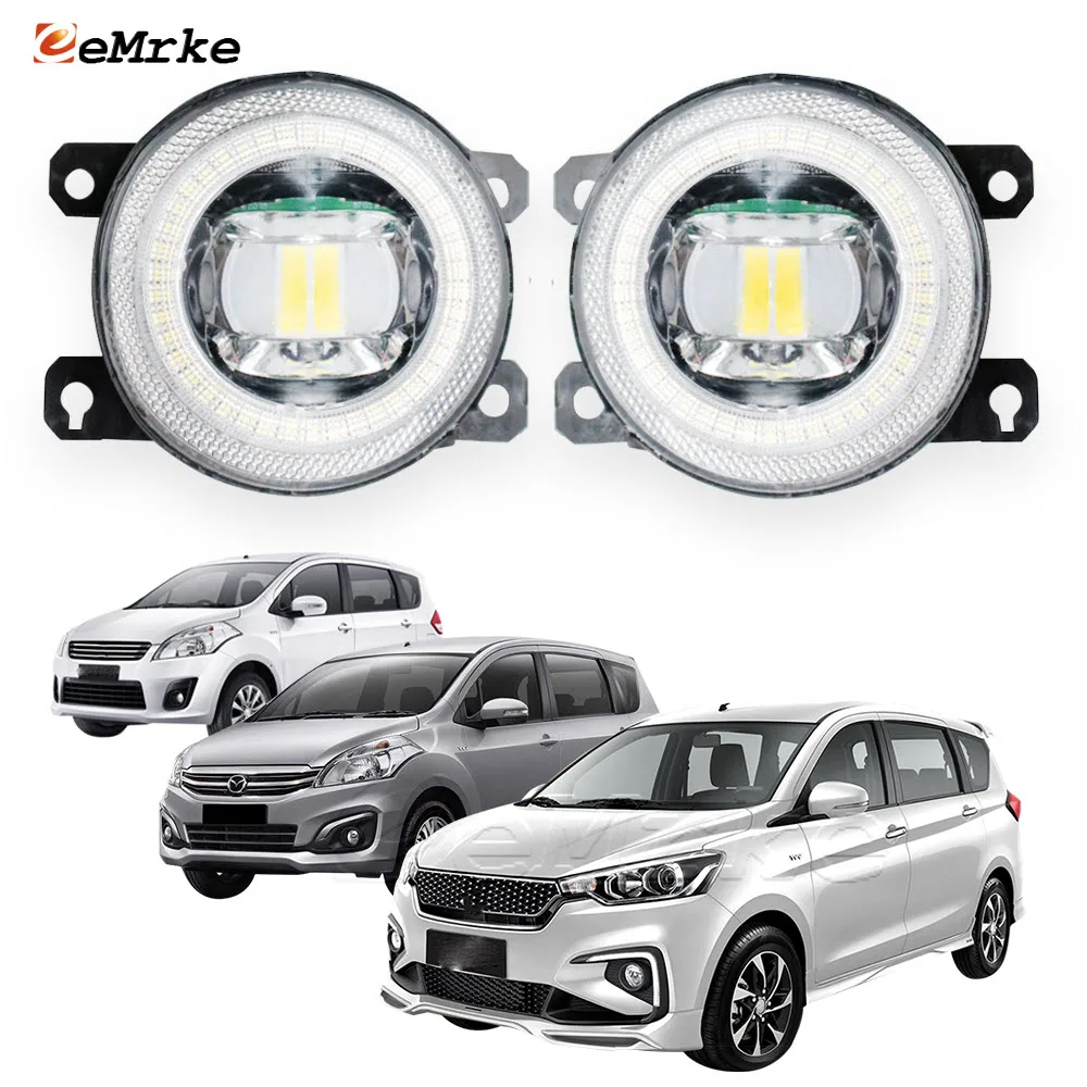 

Led Car Light Fog Lamp Assembly Lens Angel Eye DRL Driving Ring for Suzuki Ertiga ZE NC Toyota Rumion / Mazda VX-1 2012-2023