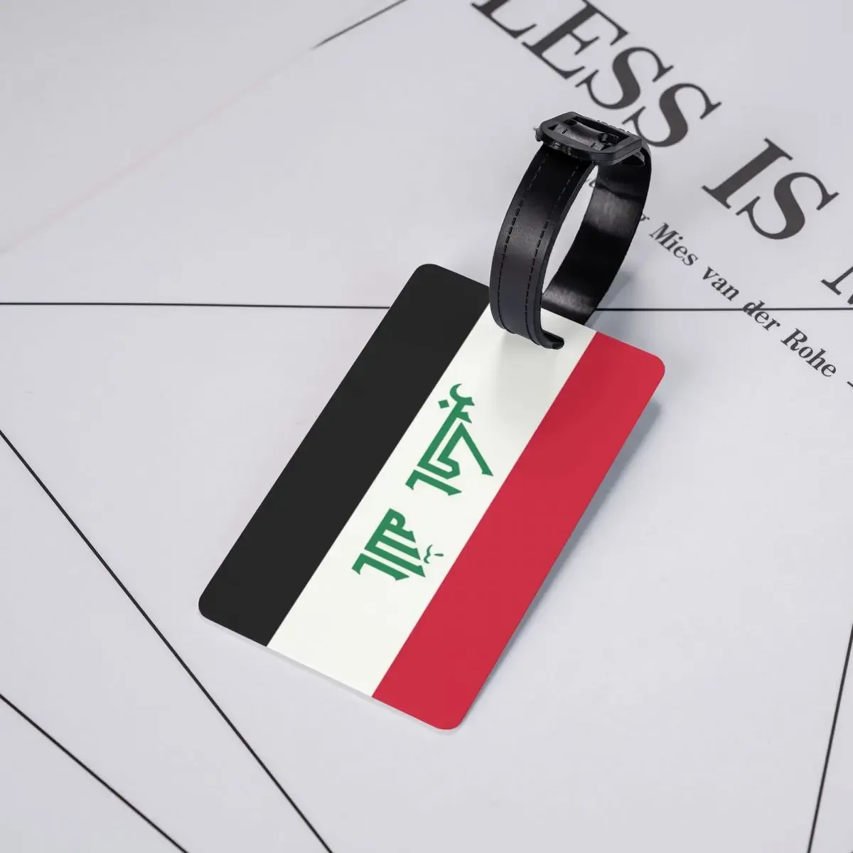 Iraq Vlag Bagagelabel Voor Koffers Schattige Iraqi Patriottische Bagagelabels Privacy Omslag Naam ID-Kaart