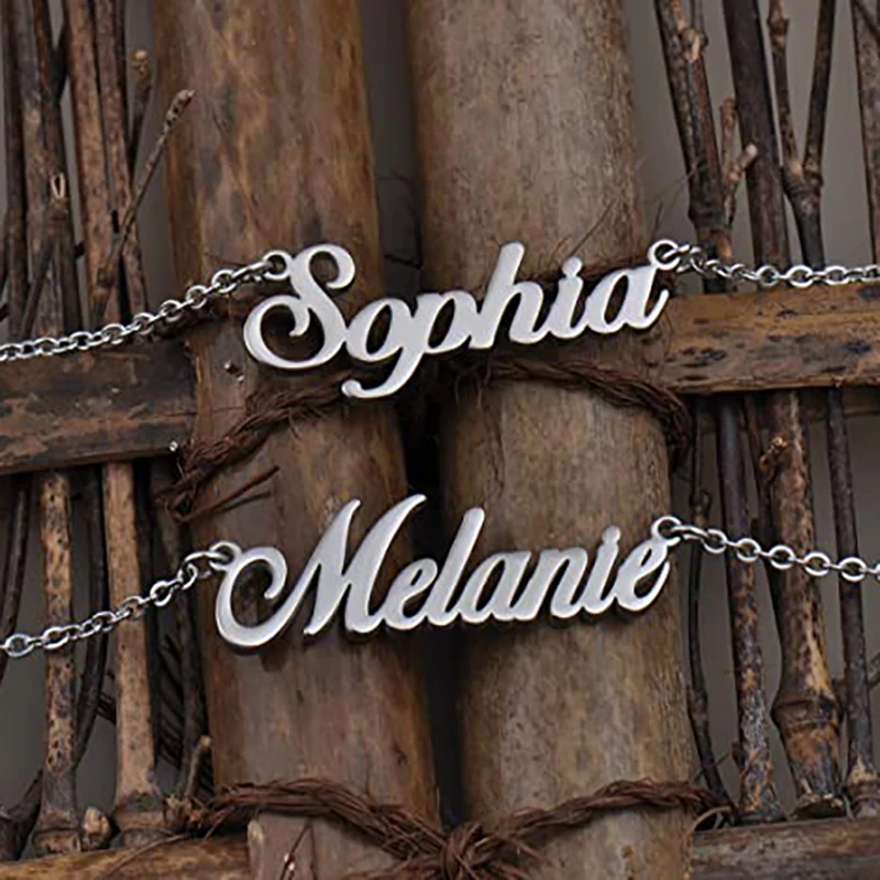 Collar con nombre de Charlotte Para Mujer, joyería de acero inoxidable, placa de identificación de Color dorado, colgantes Para Mujer, Gargantilla con letras