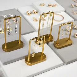Metal Holder Finger Jewelry Earring T Bar Shelf Hanging Display Stand Ear Studs Storage Organizer Hole Rack
