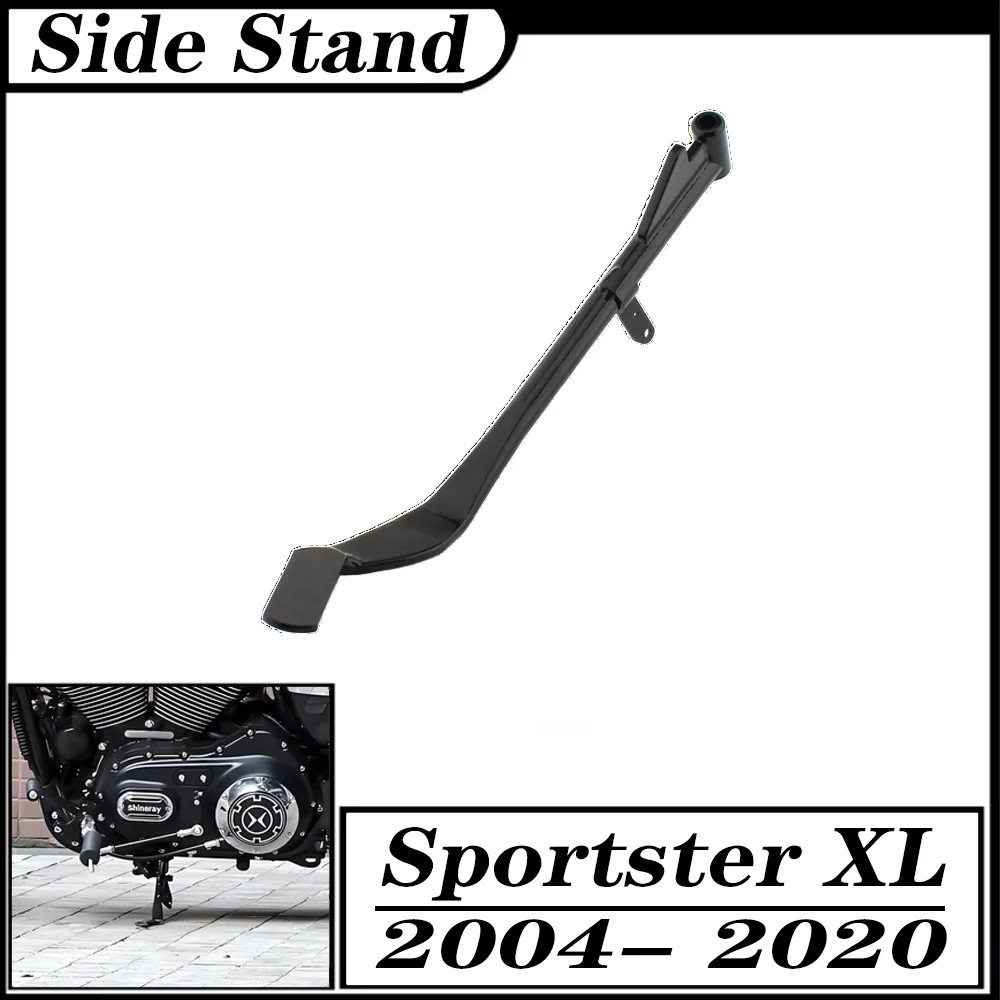 Motorcycle Black Side Jiffy Kick Stand For Harley Sportster XL 204-2020 Iron 1200 Forty-Eight Iron 883