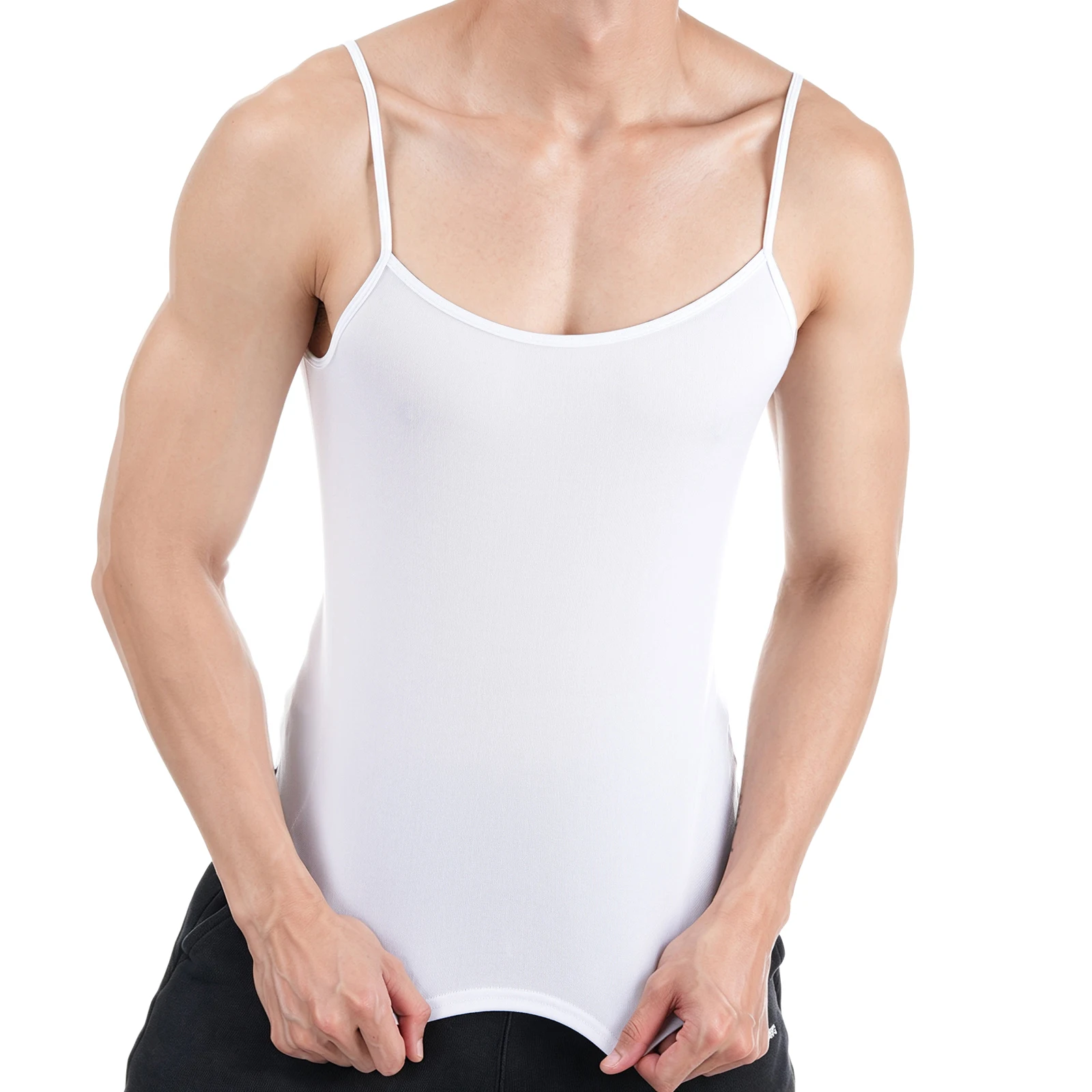 Men's Sports Slim Fit Tank Top Breathable Casual Muscle Gym Sleeveless T-Shirt Sexy Bodybuilding Slip Strap Tanks Man Tops Vests