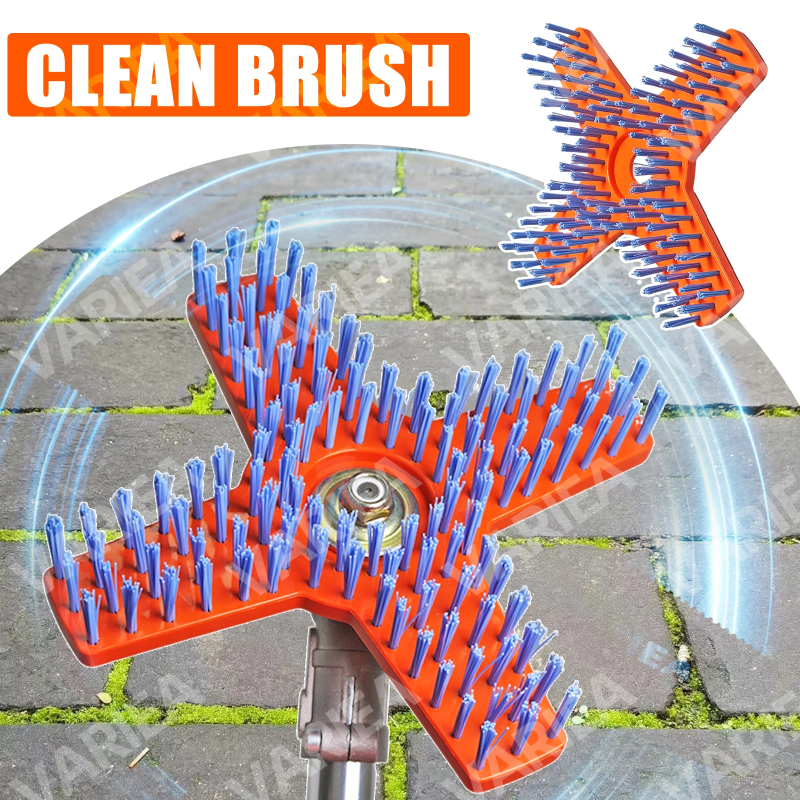 VARIEA-4 Lawn Mower Nylon Cleaning Brush Head, 10-Inch Lawn Mower Replacement Head - Nylon Cleaning Brush, Does Not Dam