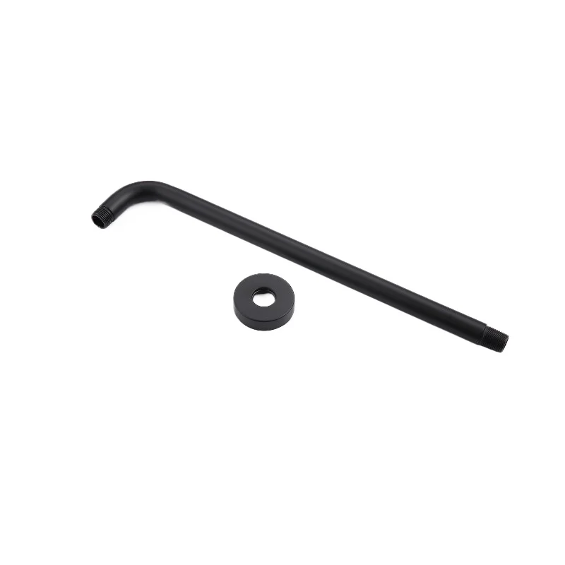 

Shower Arm, Extra Fixed Arm with Flange, Stainless Steel Wall-Mounted ShowerHead Arm (16.5 Inch, Matte Black)