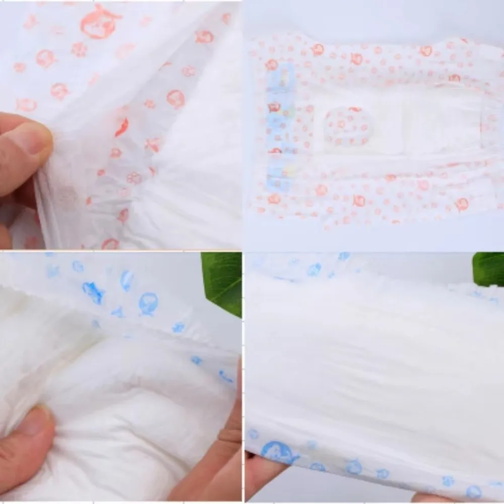 

10Pcs/12Pcs Males Females Dog Diapers Adjustable Safety Pants Disposable Nappies Pants Leakproof Physiological Underwear
