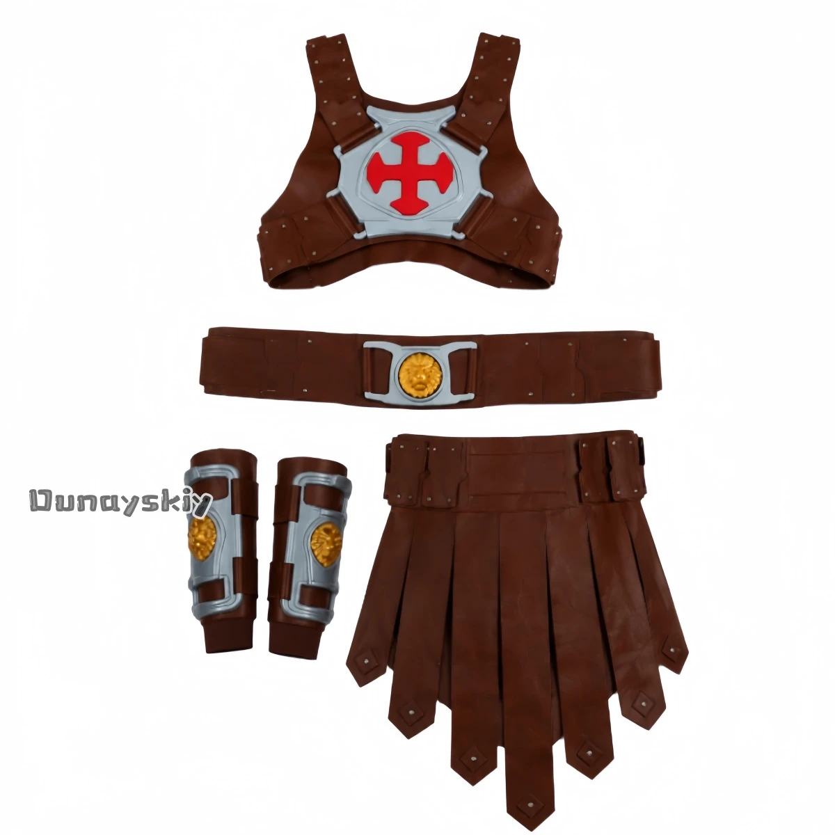 CR cos%HeeMan Cosplay Movie Cartoon Masters Halloween Men's Roman Gladiator Costume Universes Medieval Warrior Outfit Arm Guards image 3