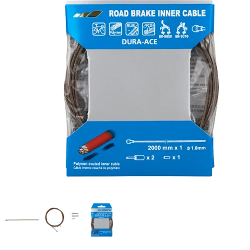 

DURA-ACE Дорожный велосипед Внутренний тормозной трос с полимерным покрытием из нержавеющей стали 1,6 x 2000 мм Детали велосипеда