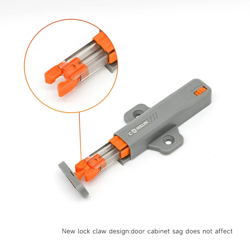 1 pçs auto-travamento porta do armário dispositivo de rebote fixador forte primavera porta do armário bounceback dispositivo móveis ferragem