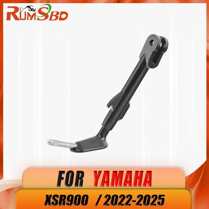 

For Yamaha XSR900 2022 2023 2024 2025 Motobike Adjustable Side Kick Stand Black CNC Motorcycle Kickstand Support Parking Tool