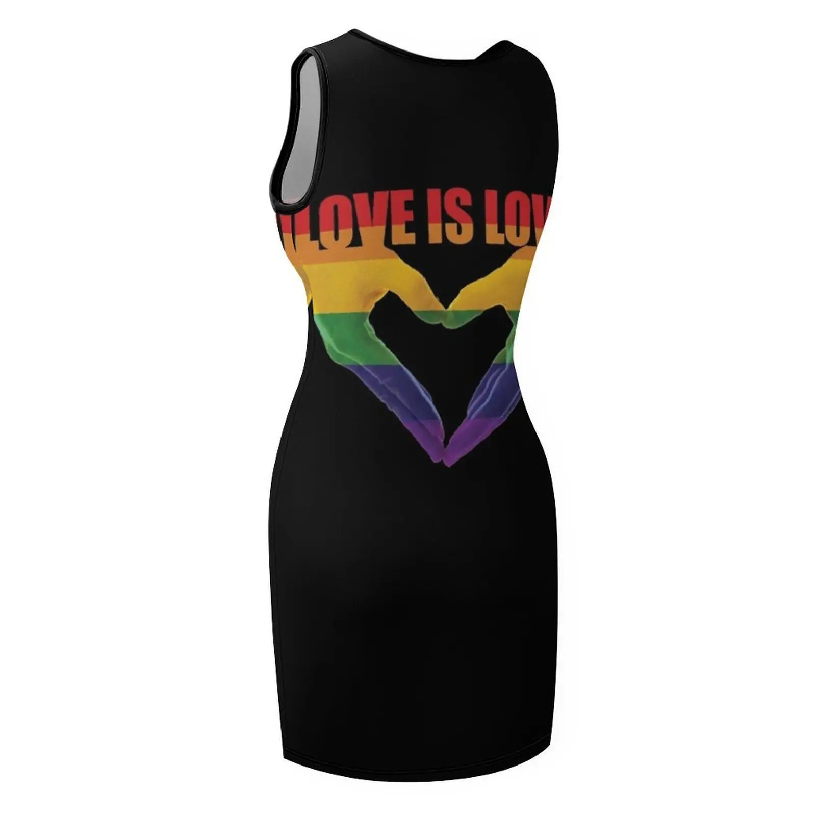 Love Is Love Maglietta arcobaleno Maglietta Gay Lesbian Pride Regalo LGBT Abito estivo senza maniche vintage