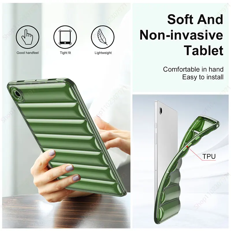 Case for Samsung Galaxy Tab A8 10.5 SM-X200 X205 X207 Tab A7 10.4 Down Puffer Tablet Case Ultra Light Protective Cover P610 P615