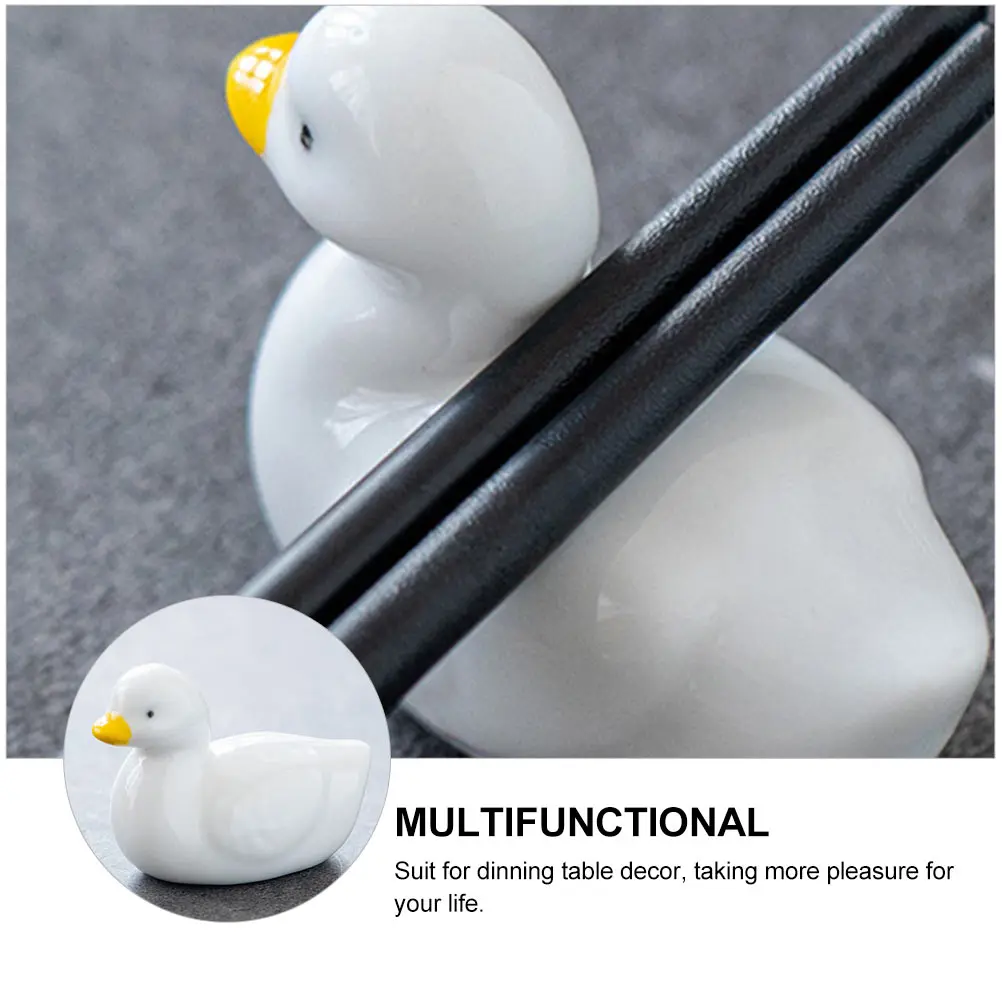 

Duck Chopsticks Rest Spoon Holders Support Decor Elegant Pen Racks Stands Decoration