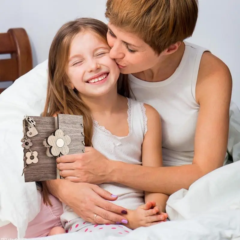 

Mother Day Greeting Card Flower Wooden Birthday Card Romantic Floral Funny Mother's Day Keepsake For Mom Grandma Wife Daughter