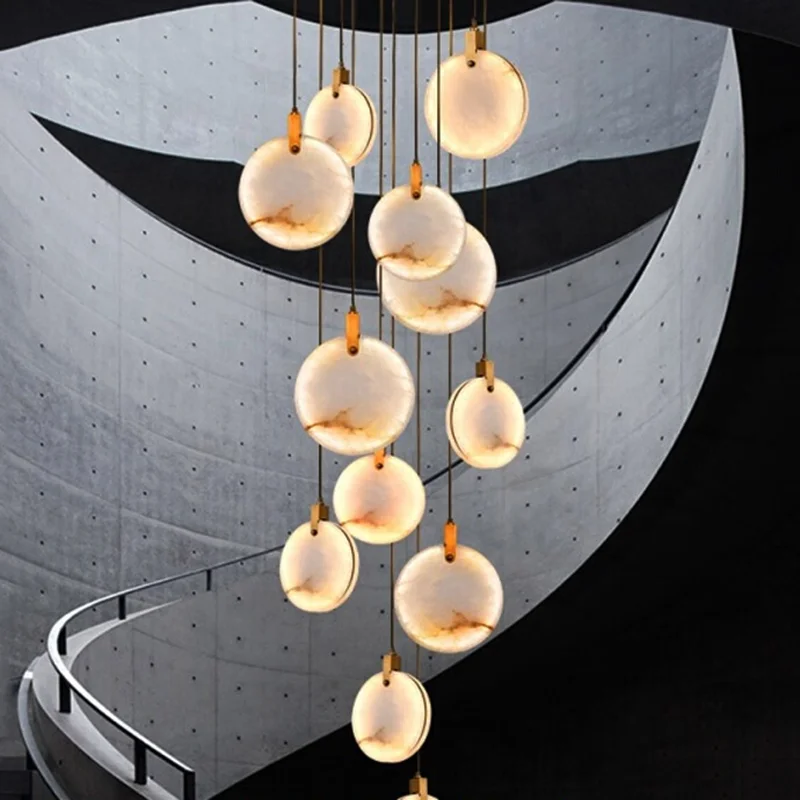 Modern home decor led lights pendant light lamps forstaircase Chandeliers for living room hanging light indoor lighting