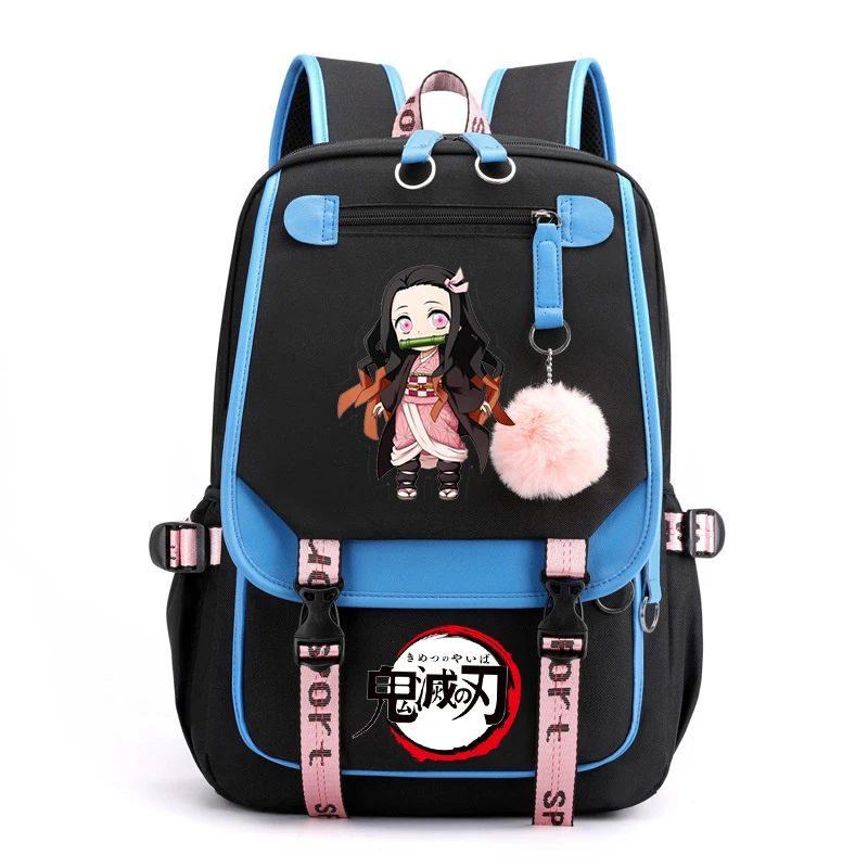 Harajuku Nieuwigheid School Tassen Anime Demon Slayer Kamado Nezuko Rugzak Kinderen Meisjes Kawaii Schooltas Reistas Vrouwen Dagrugzakken