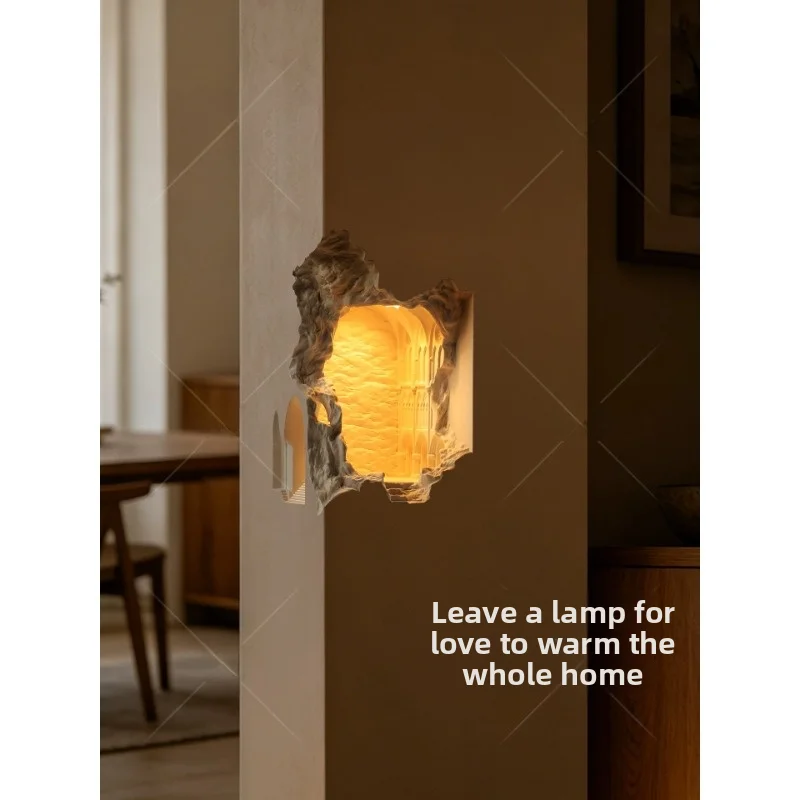 

Corridor Corner Corner Light Of The Notre-Dame Plaster Wall Lamp Pre-Installed Ambient Sensing Light In The Recessed Pane Light