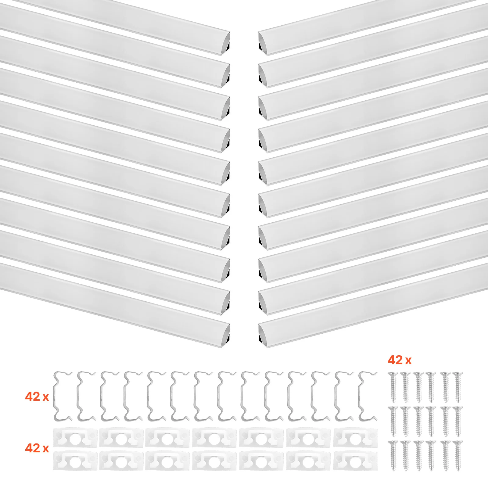 V Shape LED Aluminum Channel with Milky Cover