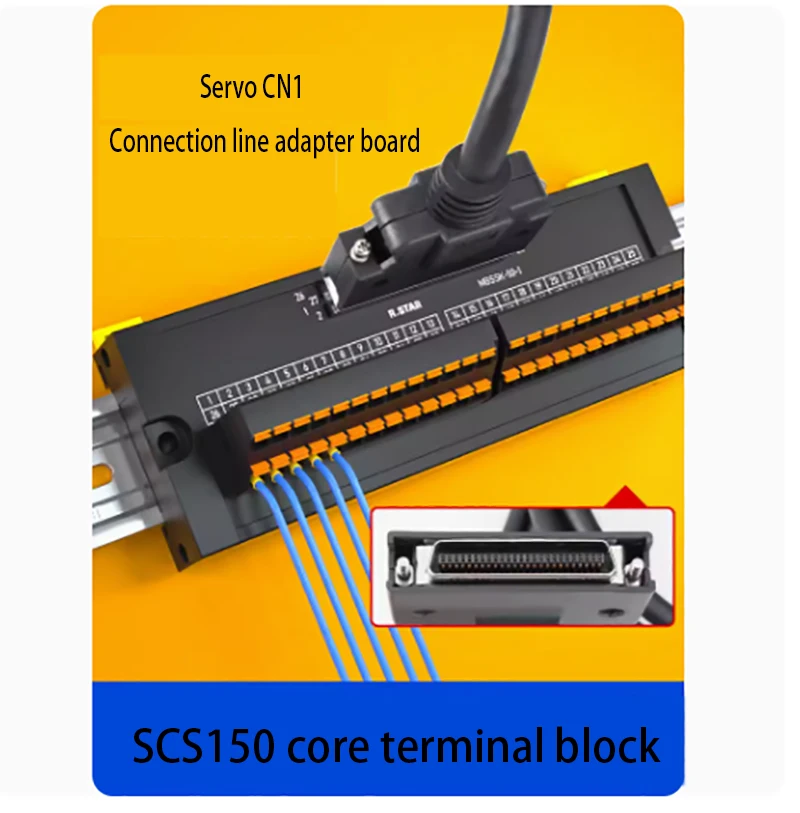 Mitsubishi Servo Cn1 Delta Scsi Terminal Block Linha de Conexão 50 Núcleo Pin p Adaptador Linha Yaskawa Panasonic Driver