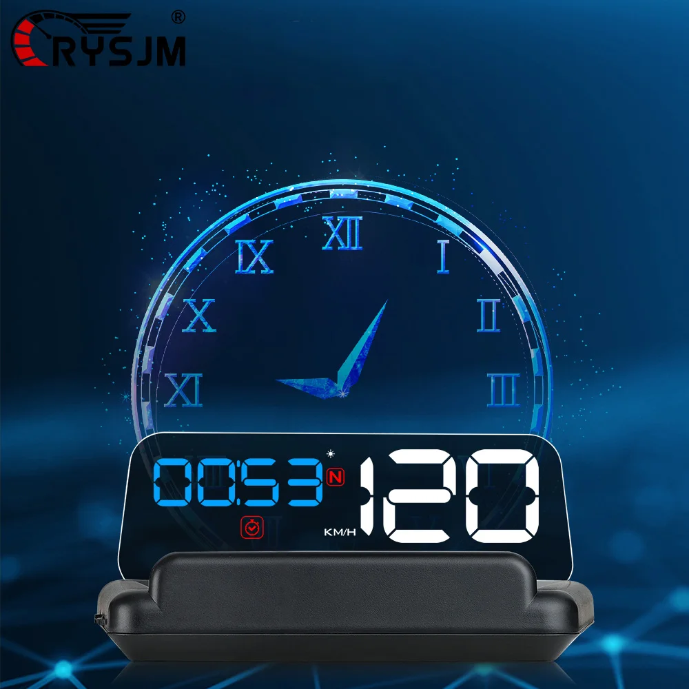 

Проекционный дисплей T900 GPS C500 OBD HUD для автомобиля: отображение напряжения, скорости, компаса, времени. Электронные аксессуары для авто, прибор OBD2.