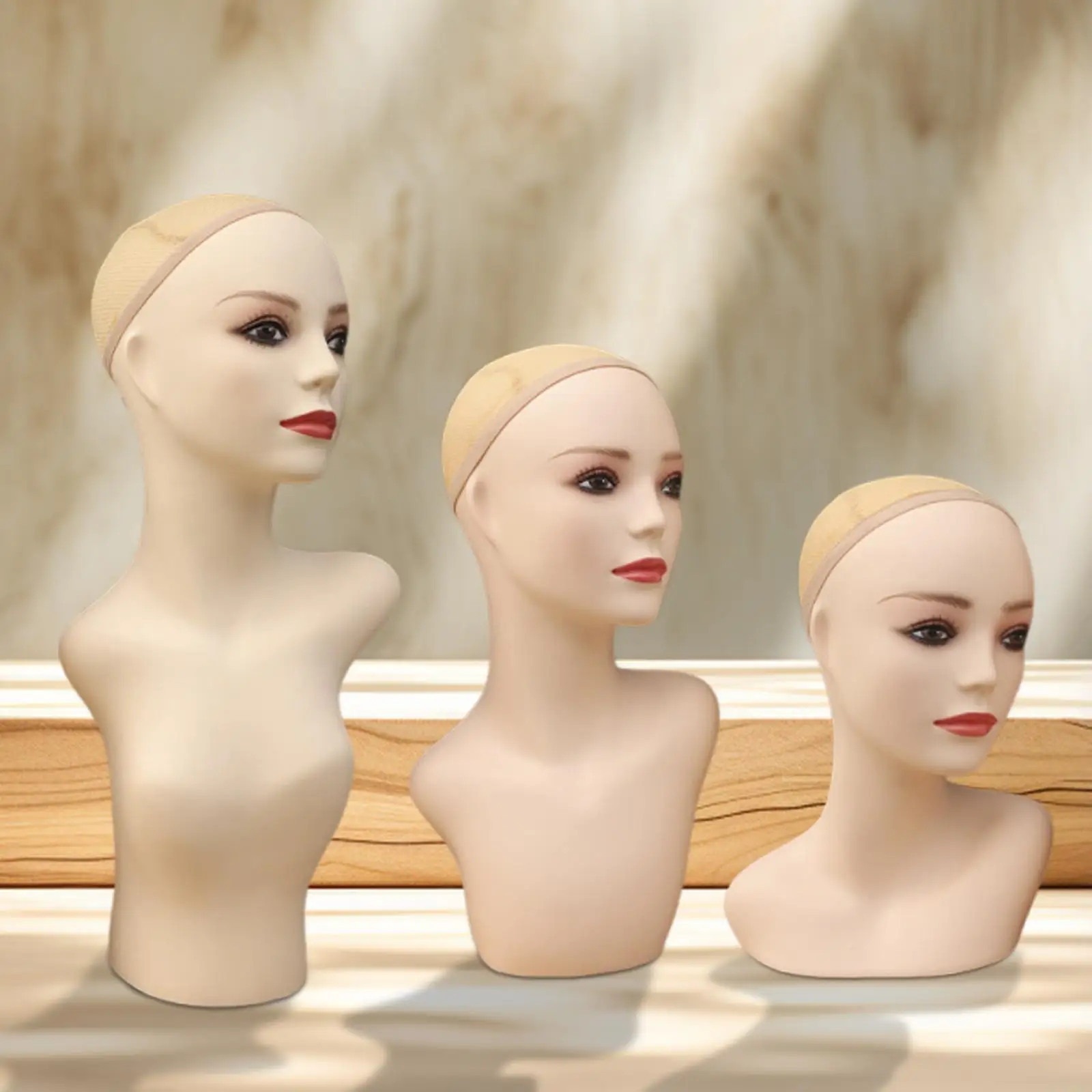 أنثى عارضة أزياء رئيس شعر مستعار عرض نموذج المهنية التجميل التدريب رئيس للقبعات نظارات شعر مستعار عرض صنع التصميم