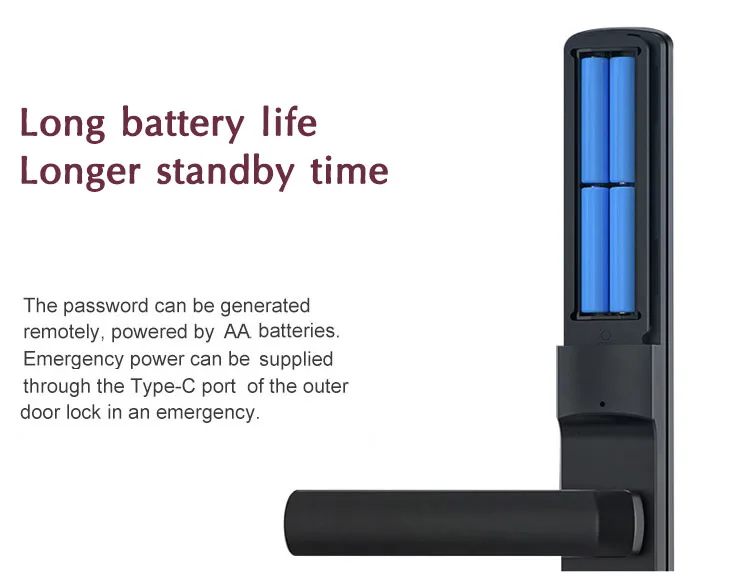 Porta de casa inteligente com impressão digital, recurso deslizante para madeira, alumínio, vidro, rede wi-fi, nuvem, câmera embutida