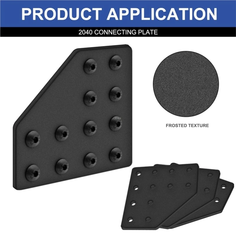 8pcs 3060 2040 T Corner Bracket Joining Plate T Slotted Accessories 12-Hole 2040 Hardware Connector 2040 with T Nuts and Screws