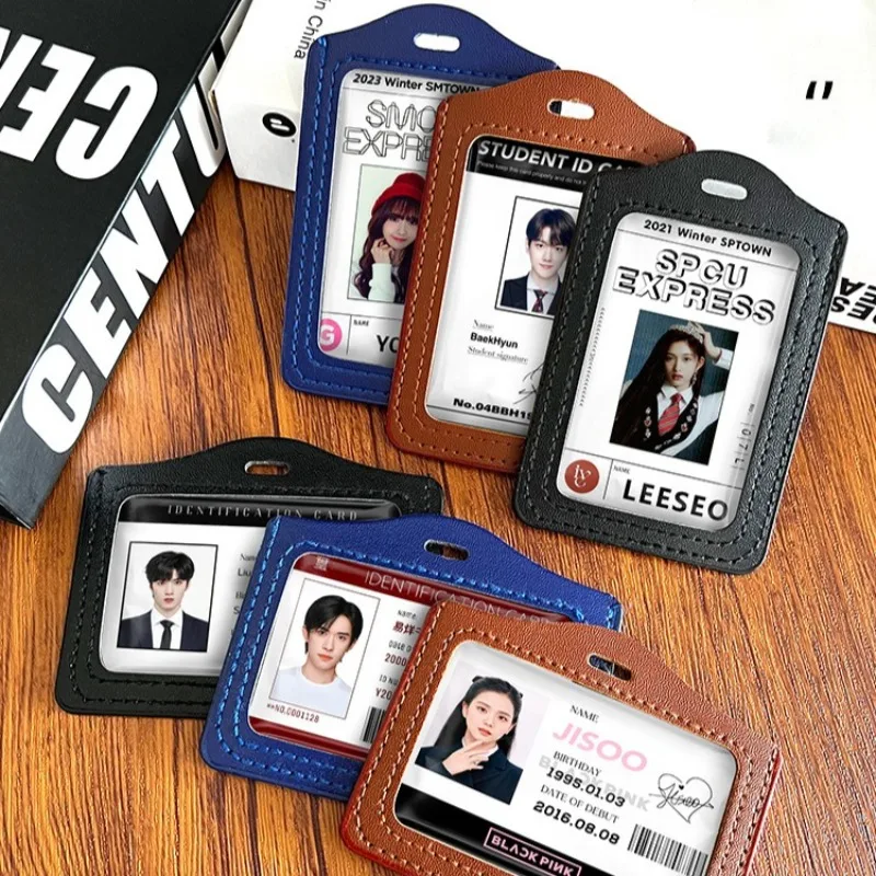 

Solid Color Lanyard ID Pass Work Card Holder for Staff Office Supplies Working Permit Case Neck Strap Badge Card Holder Sleeve