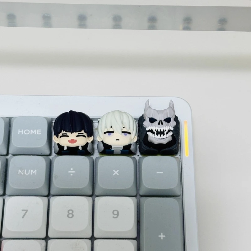 

Аниме-кейкапы Monster 8: Прозрачные полимерные кейкапы ACGN для механических клавиатур, кастомные колпачки ESC, DIY-кейкапы ручной работы, подарок