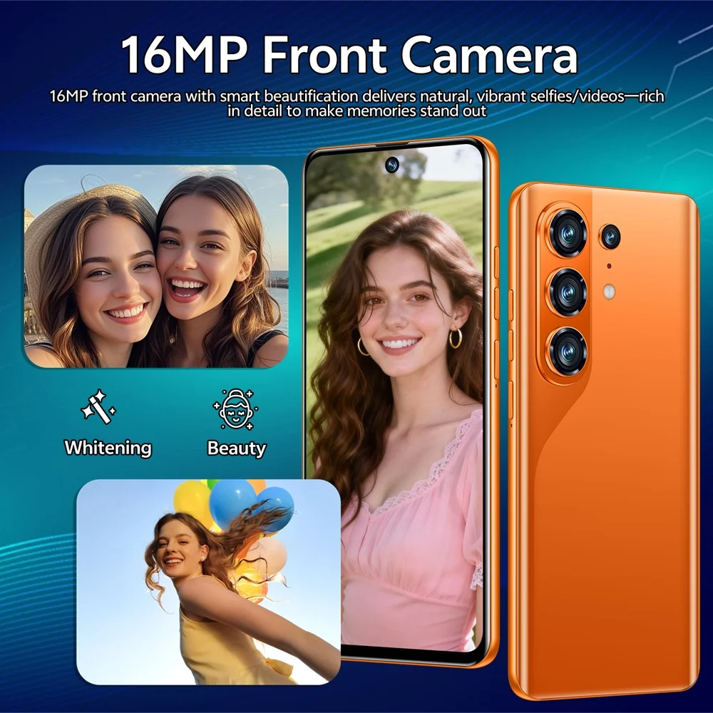 K-Touch New C26 Ultra Android 15 Mobile Phones 7.3 HD Cell Phone 22GB+2TB Smartphone 8000mAh Octa Core 5G Dual SIM 16+48MP Camera Cellphones